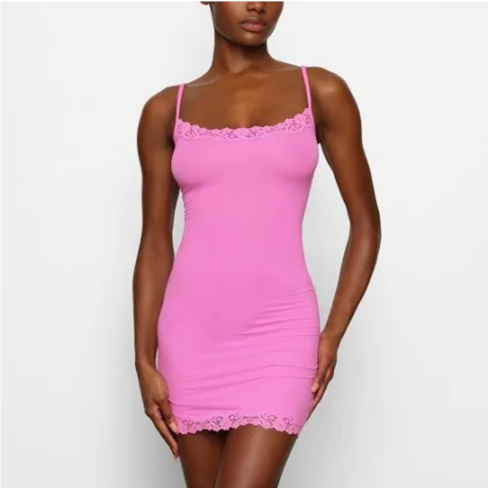 SKIMS Corded Lace Slip Dress